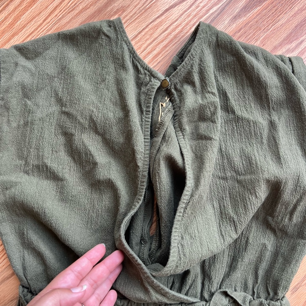 Olive Green Women's Jumpsuit - Picture 4 of 4
